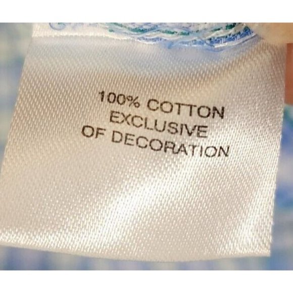 TAILORBYRD Collection Short Sleeve Blue Green Plaid Button Down Shirt Size Large - Picture 9 of 10